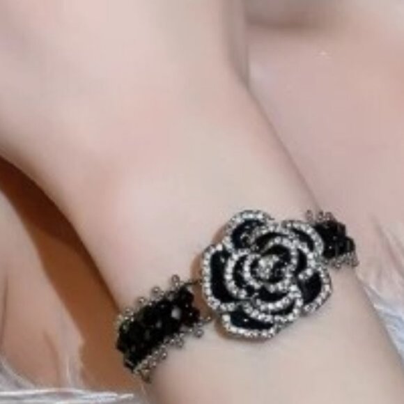 Stunning Crystal Camellia Bracelet - Picture 5 of 5